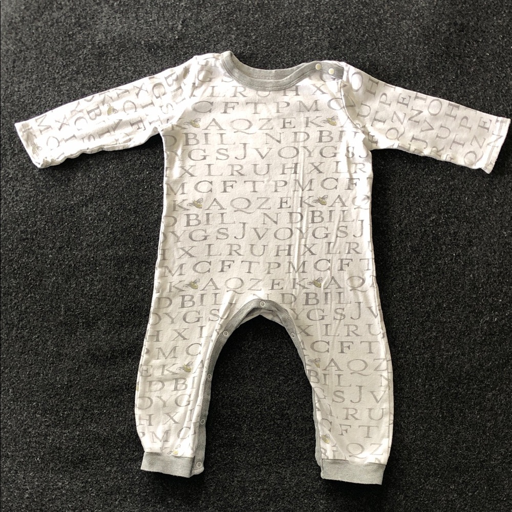 burts bees baby Alphabet jumpsuit 12 months